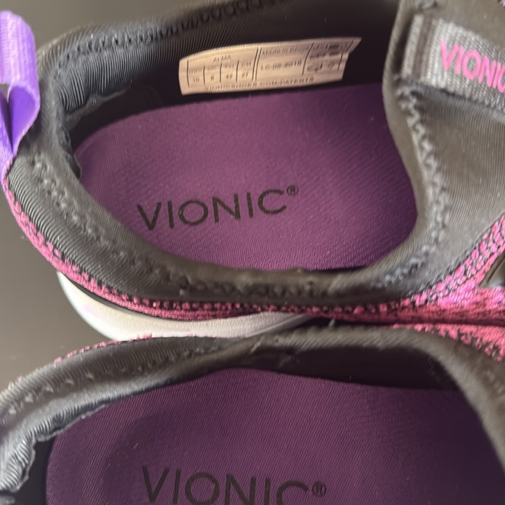 Vionic Women's Alma Black & Pink Athletic Shoes - Picture 11 of 13